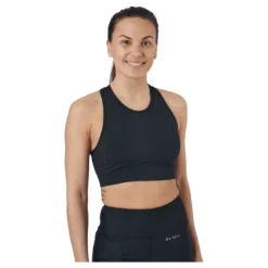 Fixed High Support Bra Black
