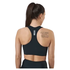 Fixed High Support Bra Black