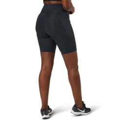 Flattering High Waist Bike Tig Black