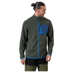 Fleece Jacket Olive green/Blue