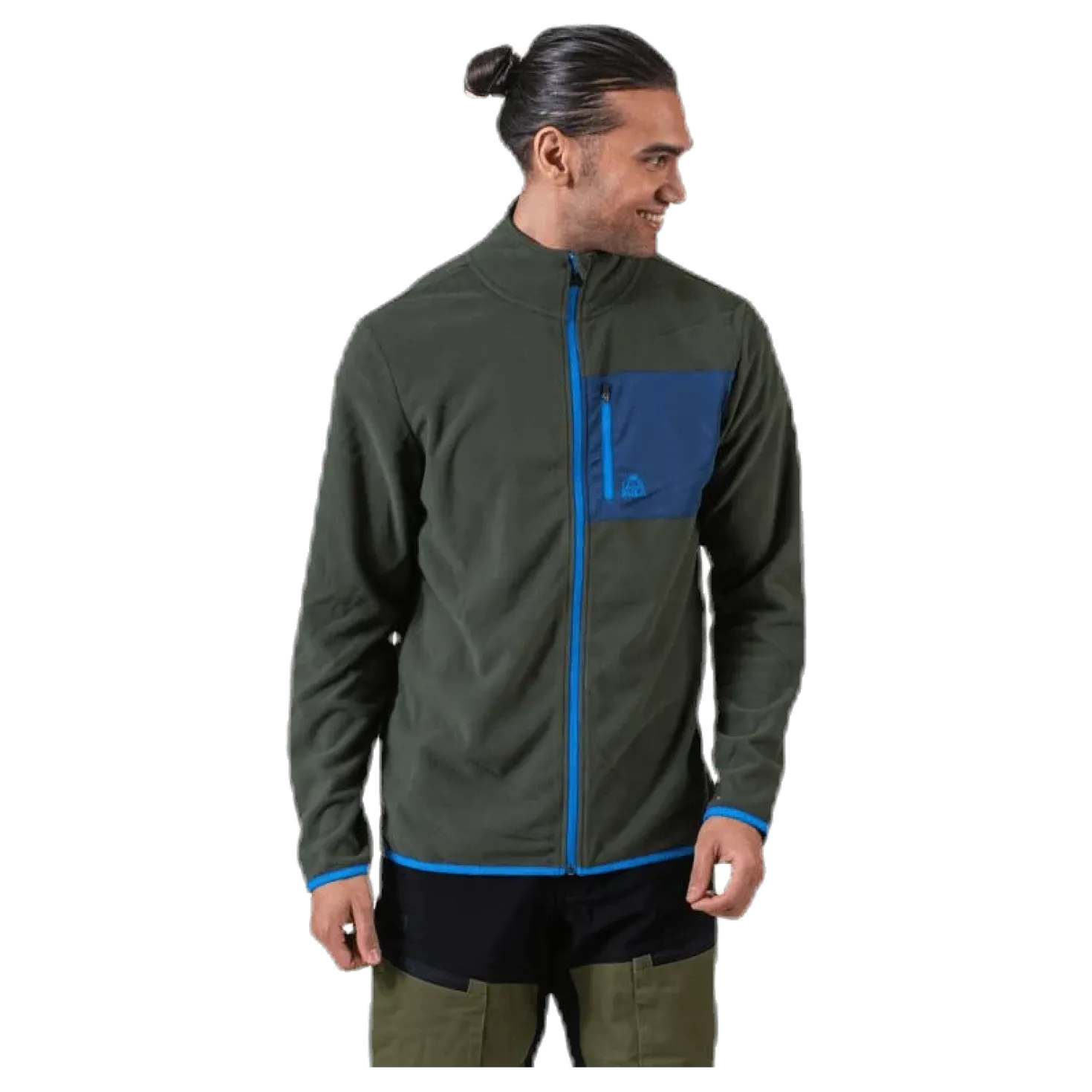 Fleece Jacket Olive green/Blue