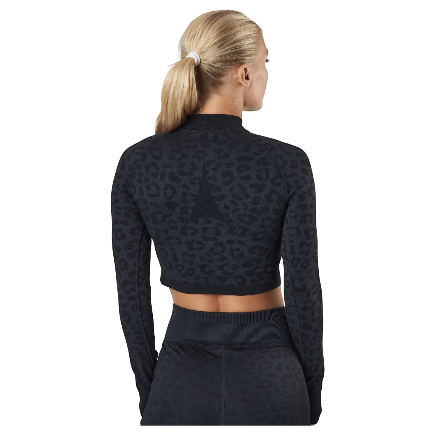 Formknit Seamless Cropped 1/4 Puma Black-leopard Print