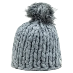 Fox Knitted Beanie Grey