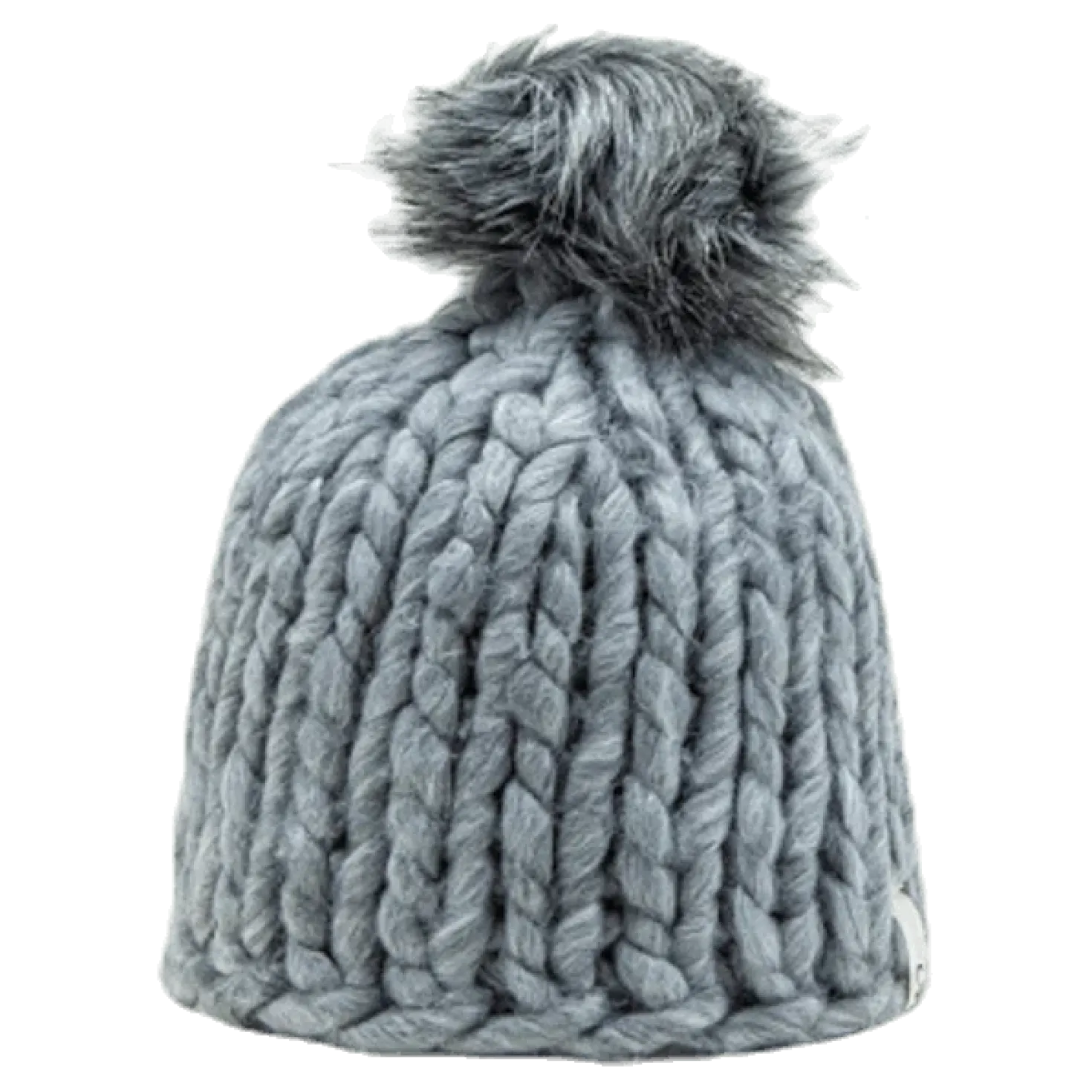 Fox Knitted Beanie Grey