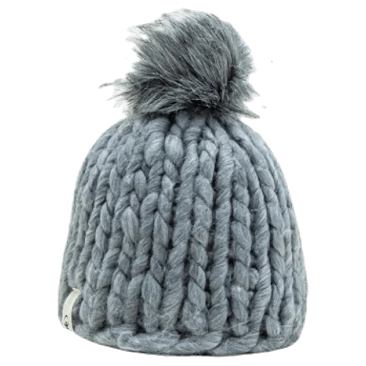 Fox Knitted Beanie Grey