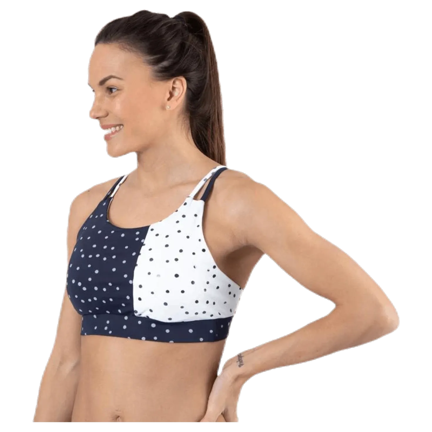 Francesca Aop Sports Bra Blue