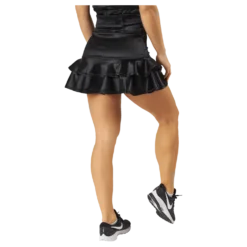 Frida Frill Skirt Black Metallic