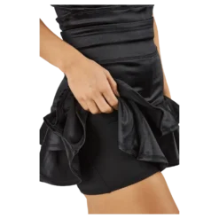 Frida Frill Skirt Black Metallic