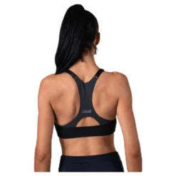Front Zip Sports Bra Grey