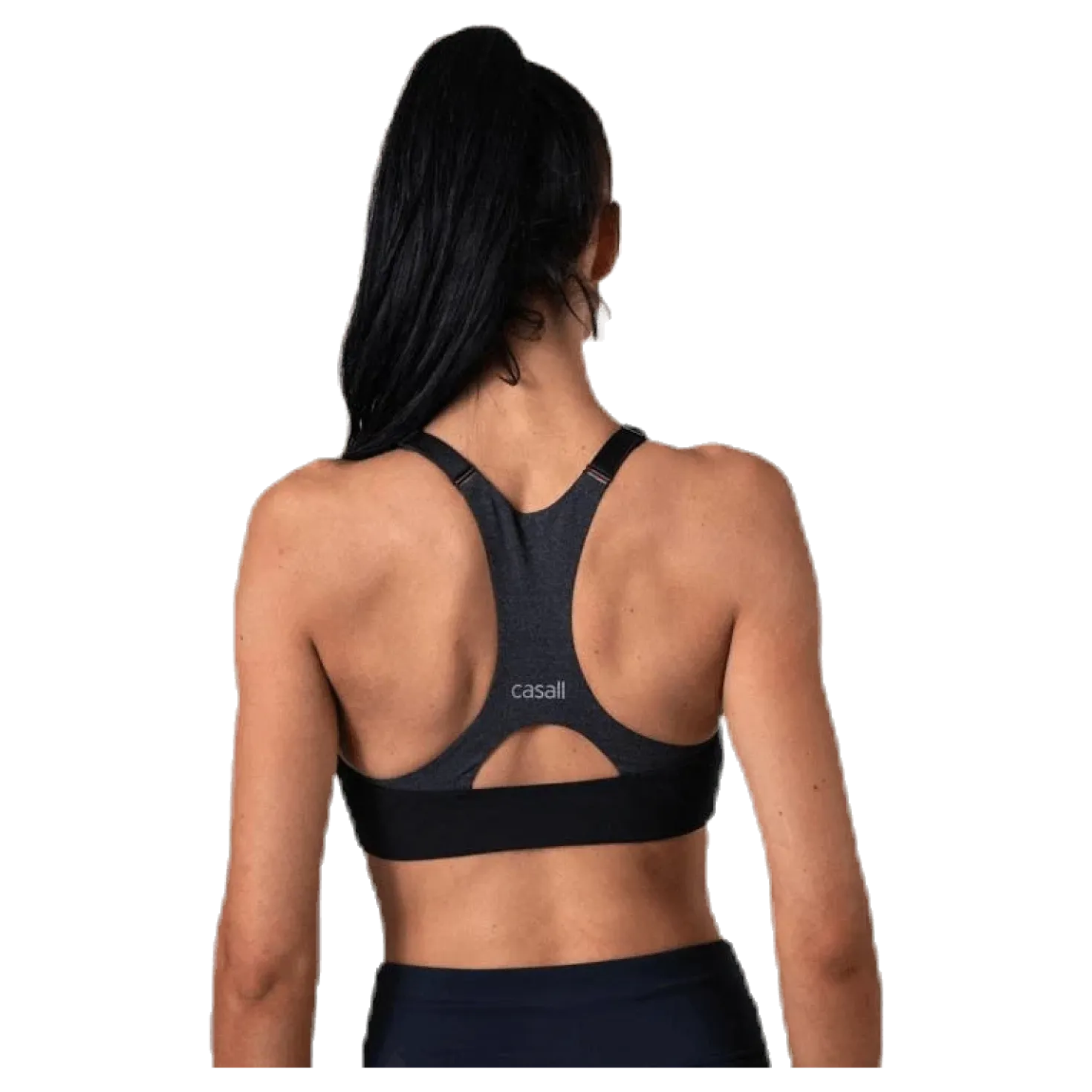 Front Zip Sports Bra Grey