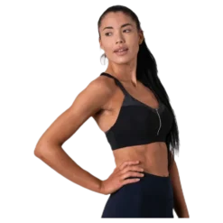 Front Zip Sports Bra Grey