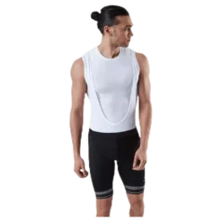 Fujin Tights Short Suspenders Bib White/Black
