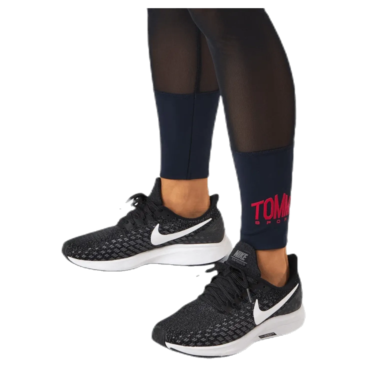Full Length Mesh InsertLegging Blue/Red