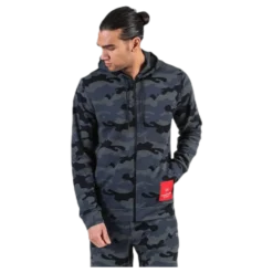 Full Zip Hooded Jacket Black