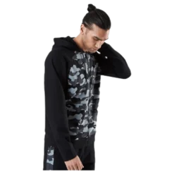 Full Zip Hooded Jacket Patterned/Black