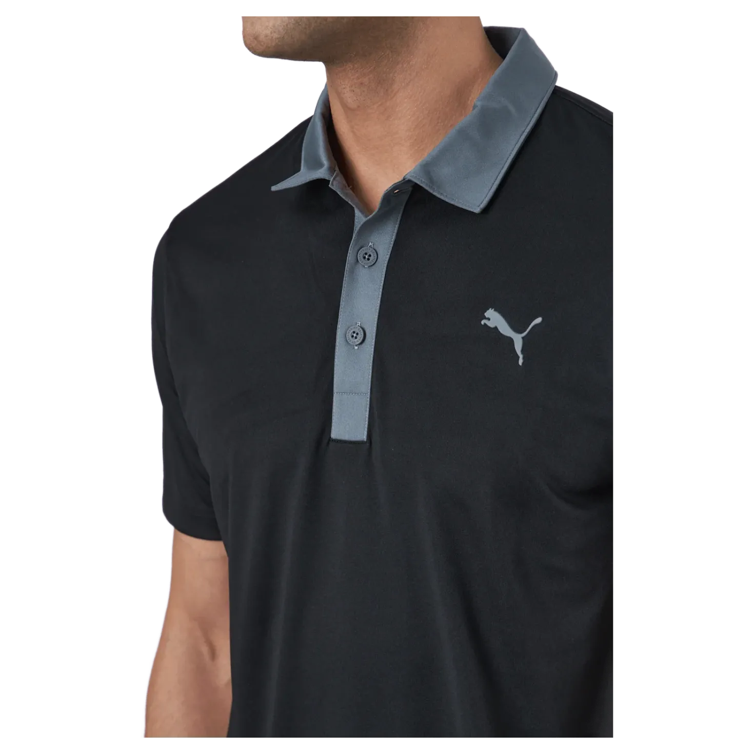 Gamer Polo Puma Black-quiet Shade