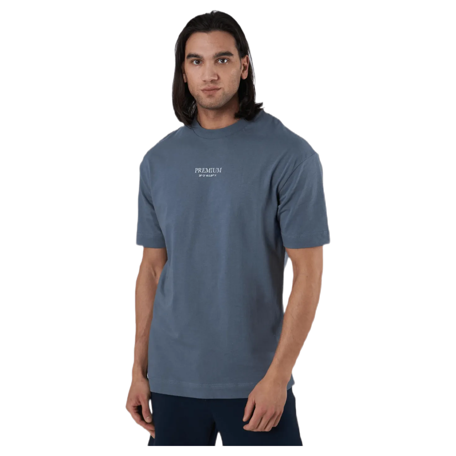Geo Box Fit Ss Tee Blue