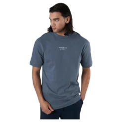 Geo Box Fit Ss Tee Blue