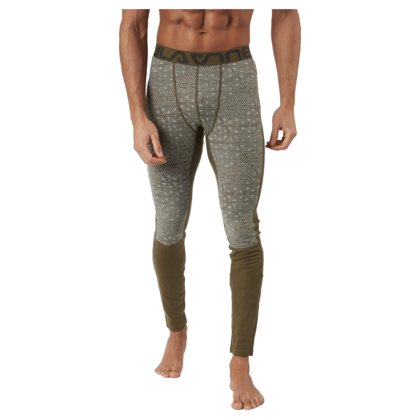 Geo Merino Wool Pants Moss