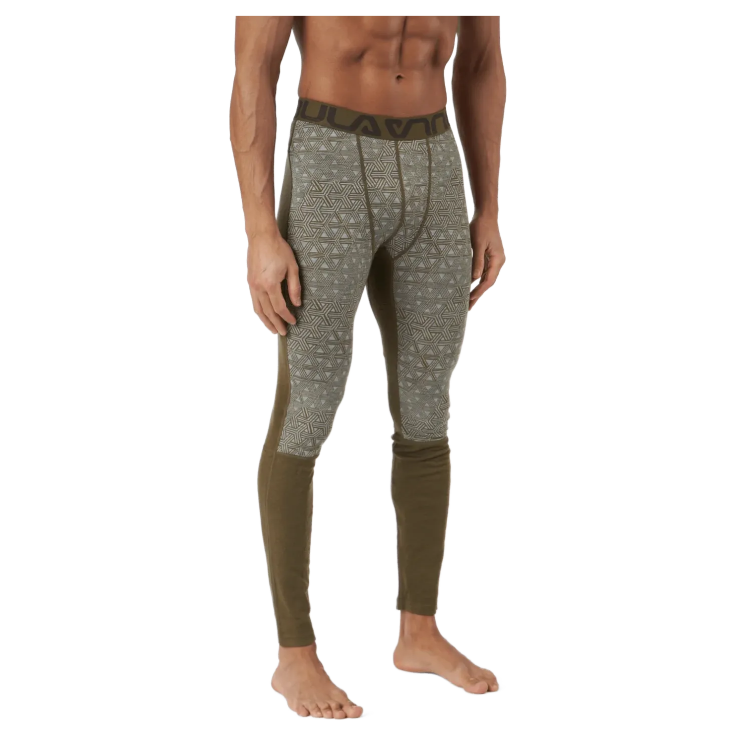 Geo Merino Wool Pants Moss