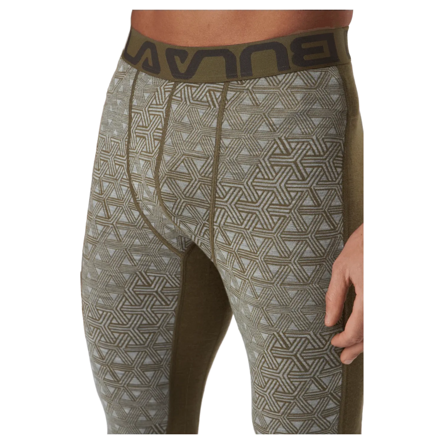 Geo Merino Wool Pants Moss