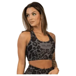 Giraffe Black Sports Bra Dark Grey