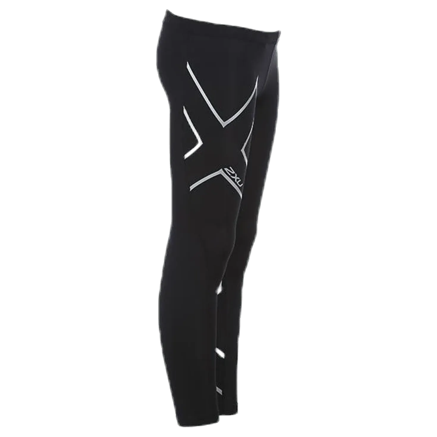Girl`s Compression Tights-U Junior Black/Silver