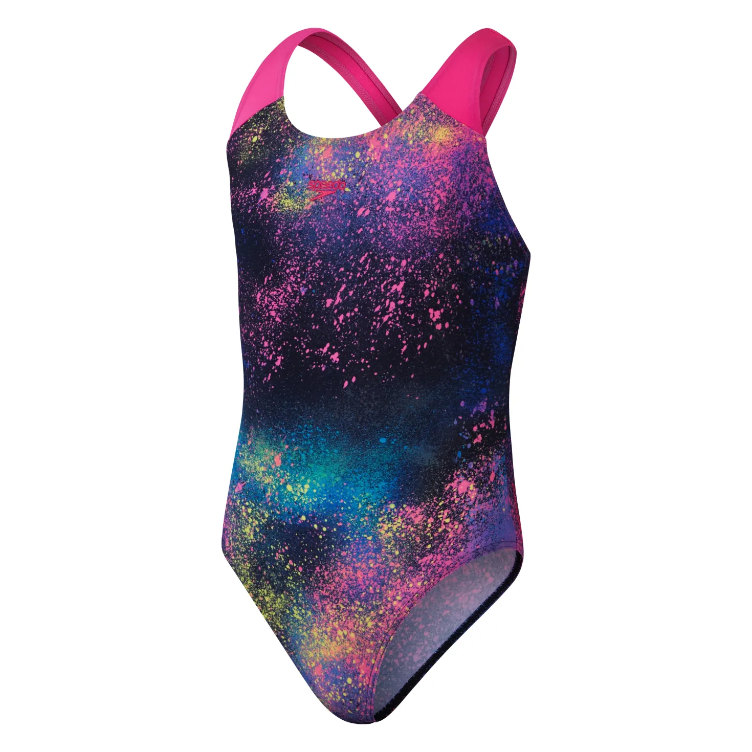 Girls Digital Allover Splashba Black/pink
