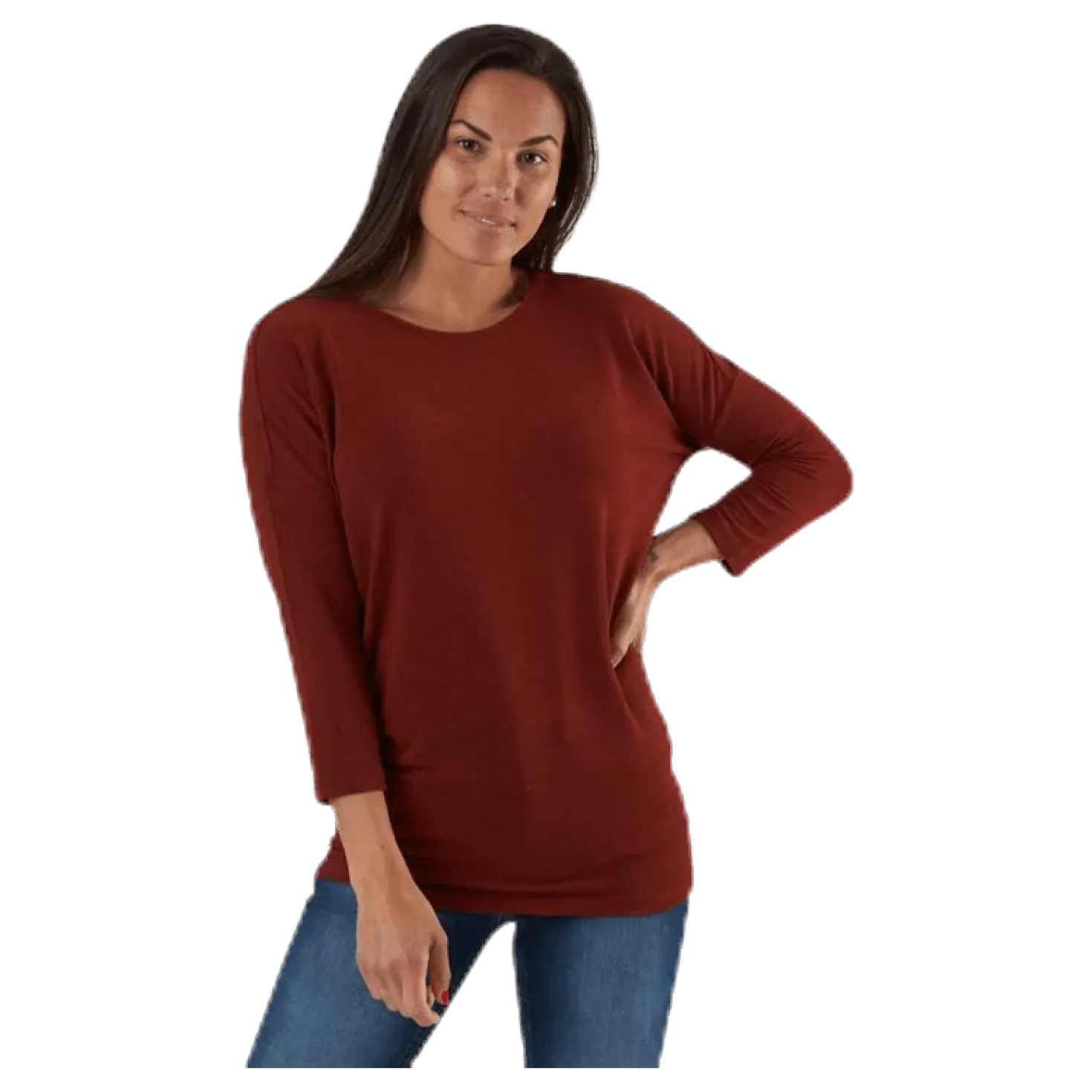 Glamour 3/4 Top Jrs Red