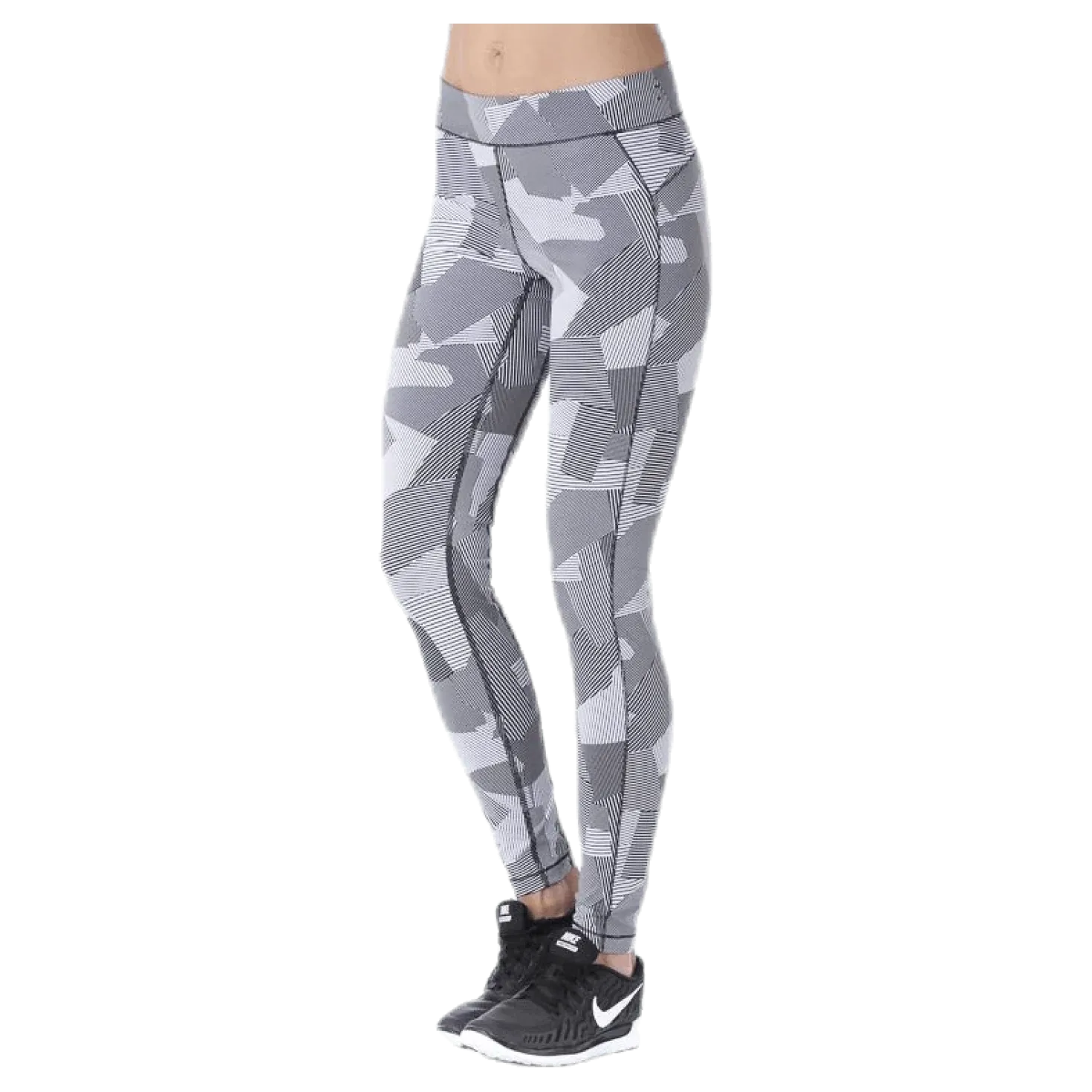Graphic line tights White