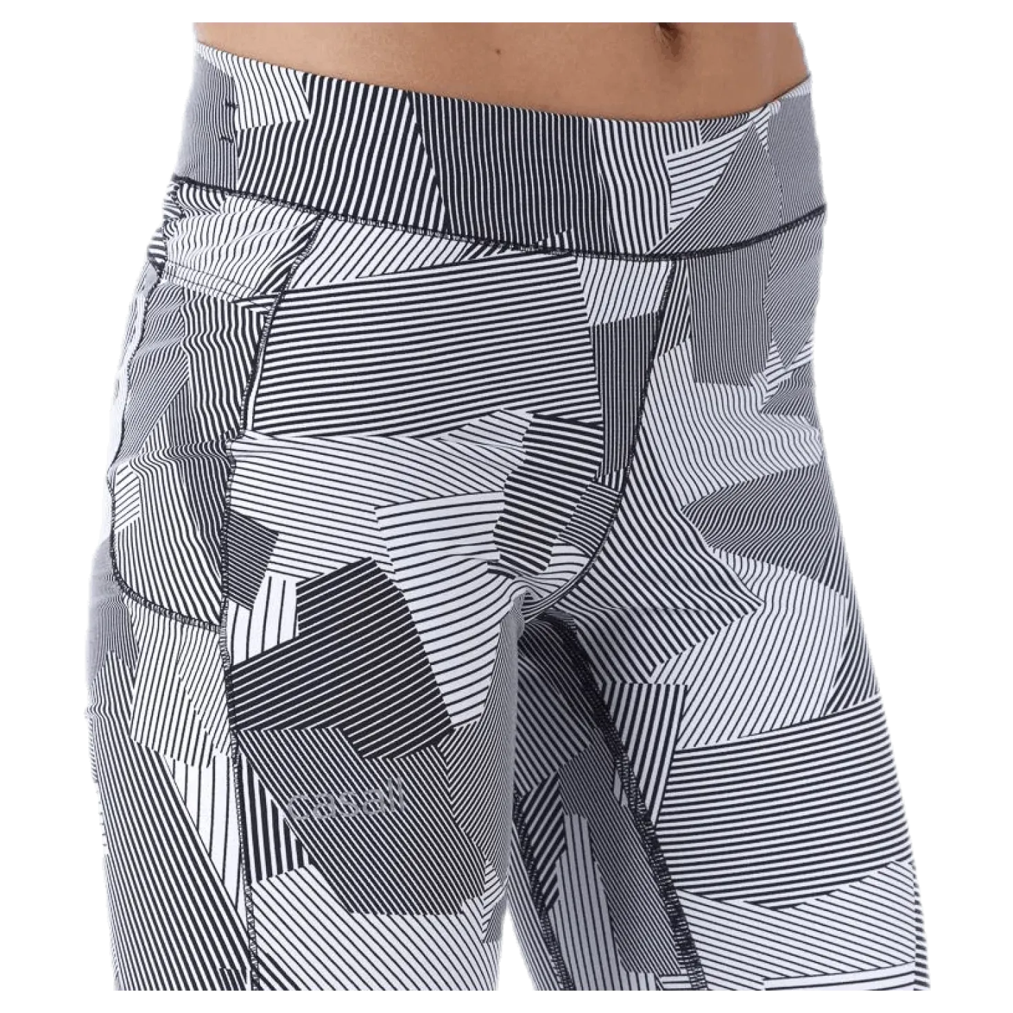 Graphic line tights White