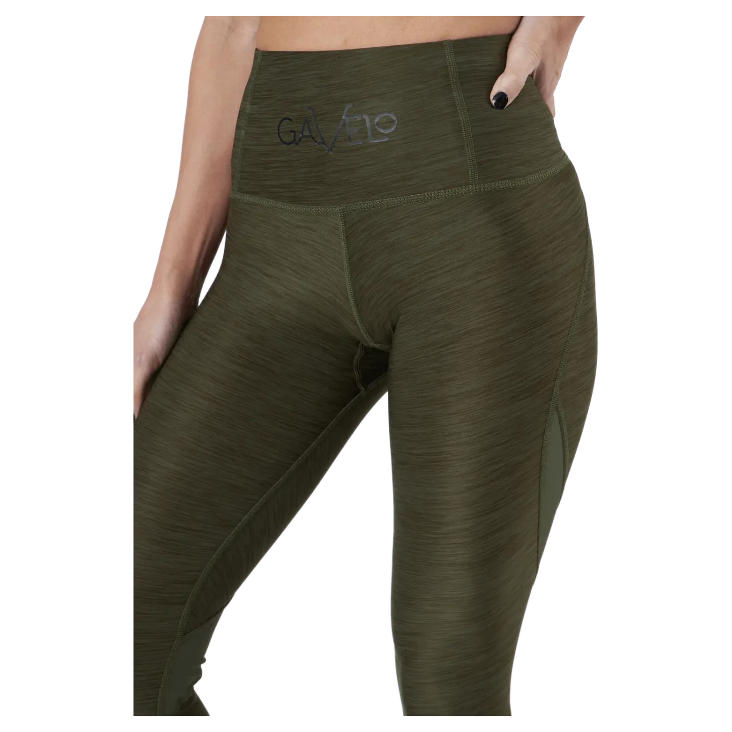 Green Melange Swirl Army Green
