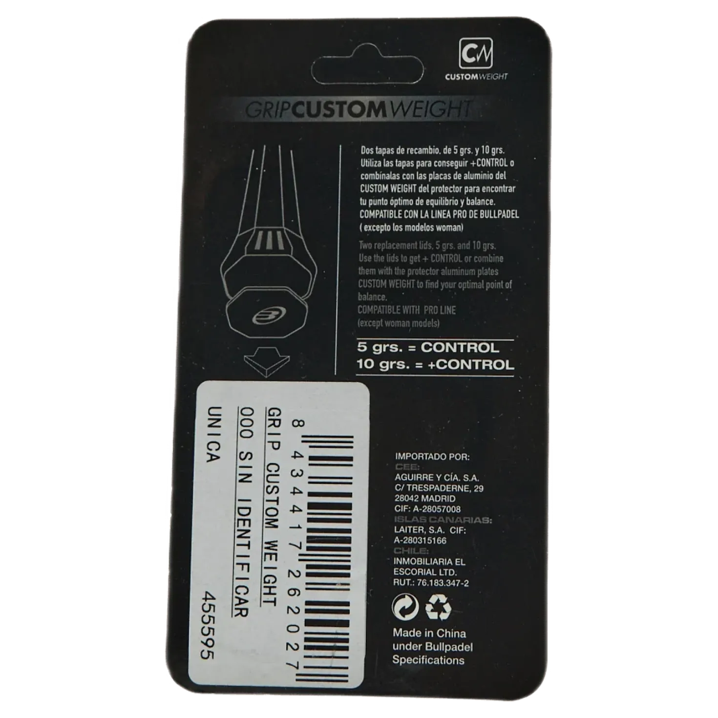 Gripweight 5/10g Black