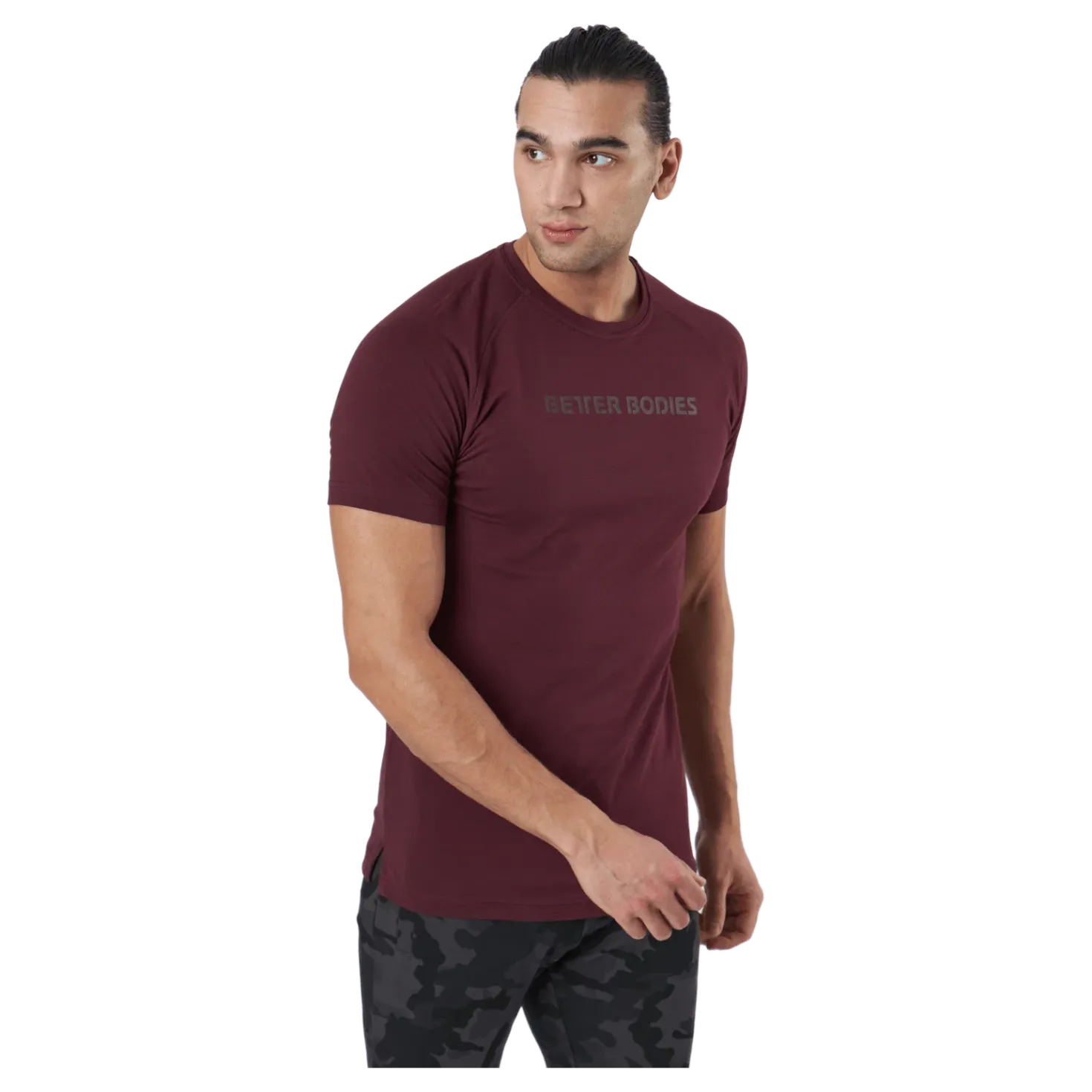 Gym Tapered Tee Maroon