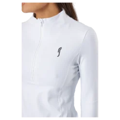 Half Zip Sweater White