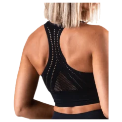Hatha Seamless Crop Top Black