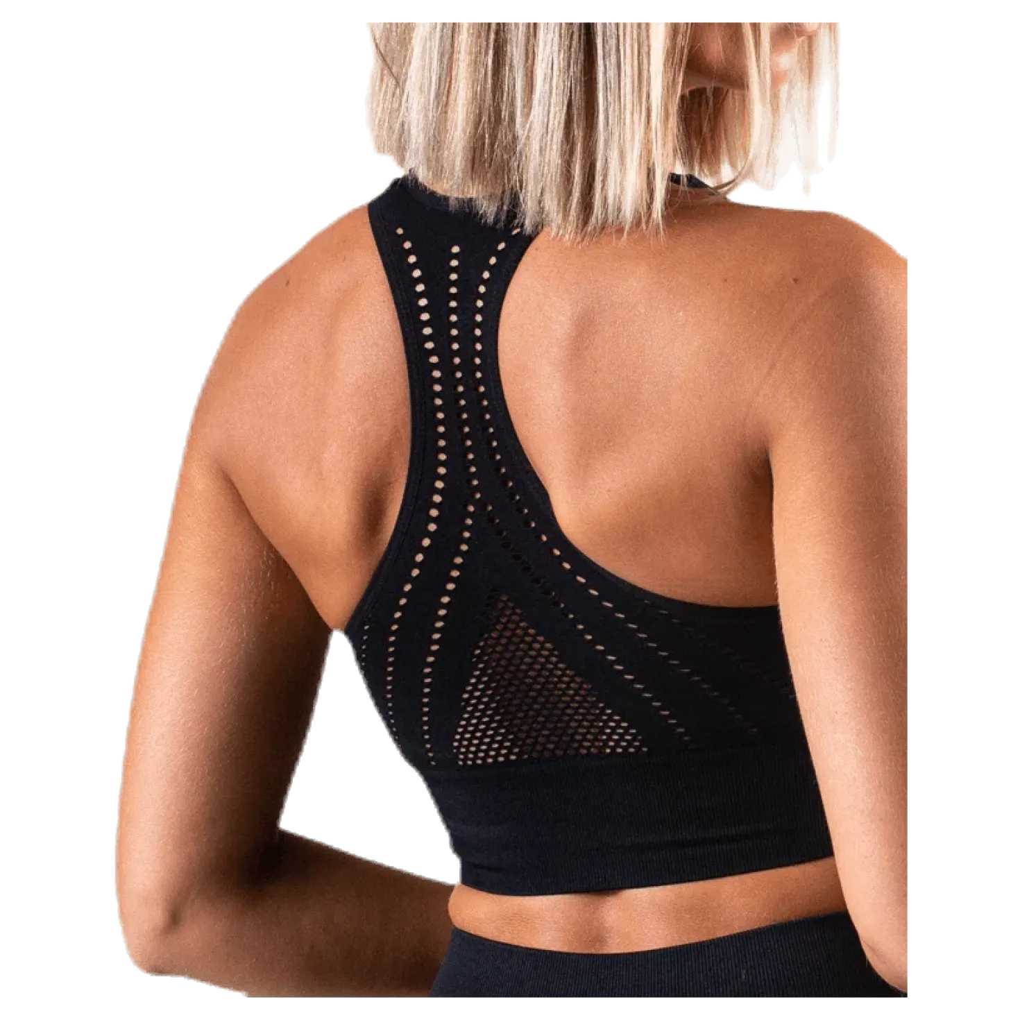 Hatha Seamless Crop Top Black