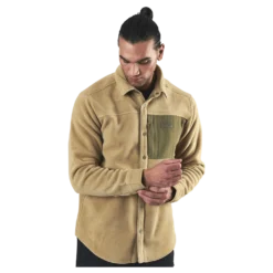 Heart Fleece Shirt Beige