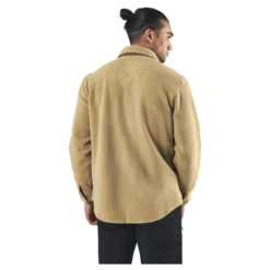 Heart Fleece Shirt Beige