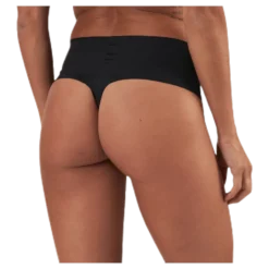 Henni Solid High Waist String Black