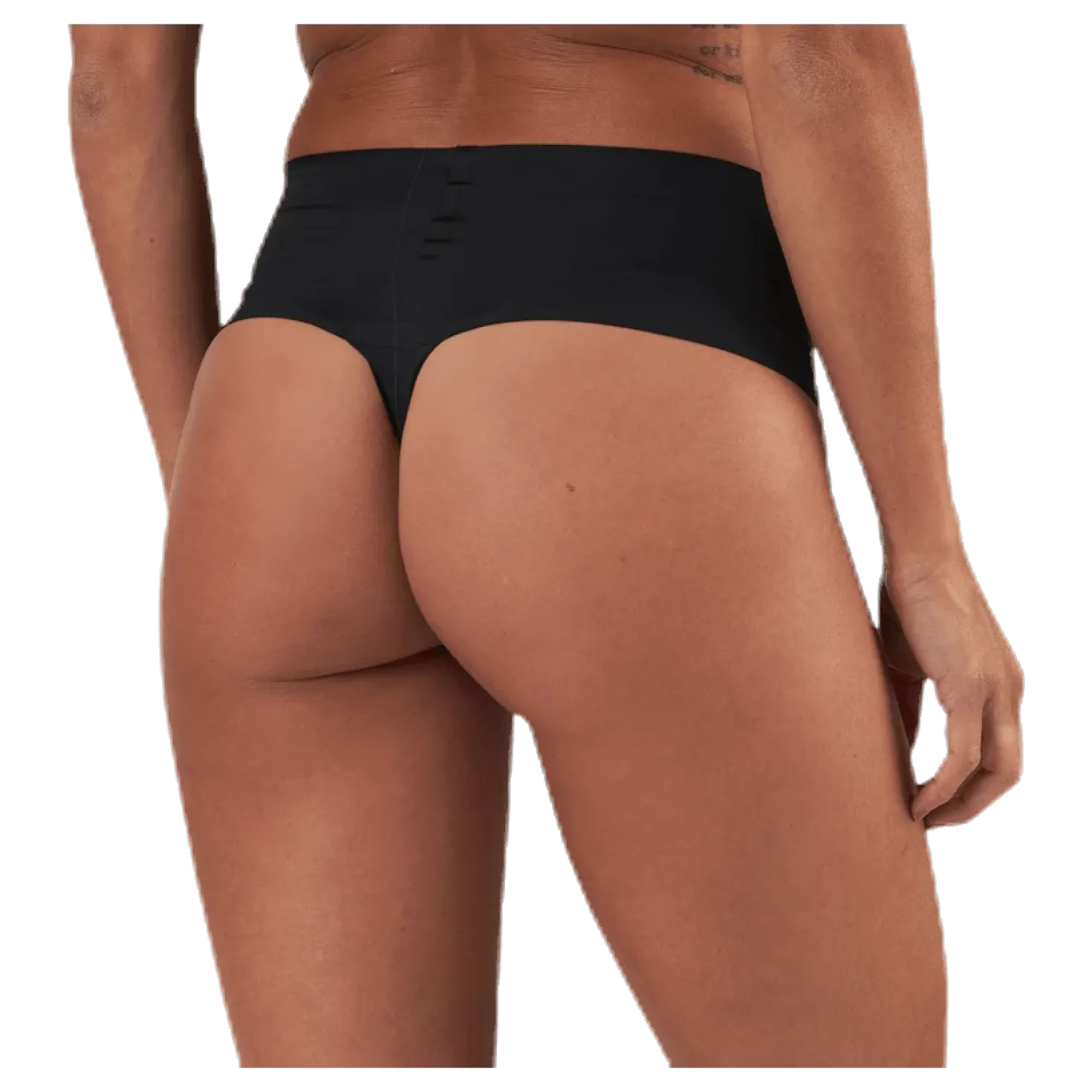 Henni Solid High Waist String Black