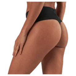 Henni Solid High Waist String Black