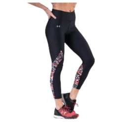 HG Armour Printed Panel Ankle Crop Black