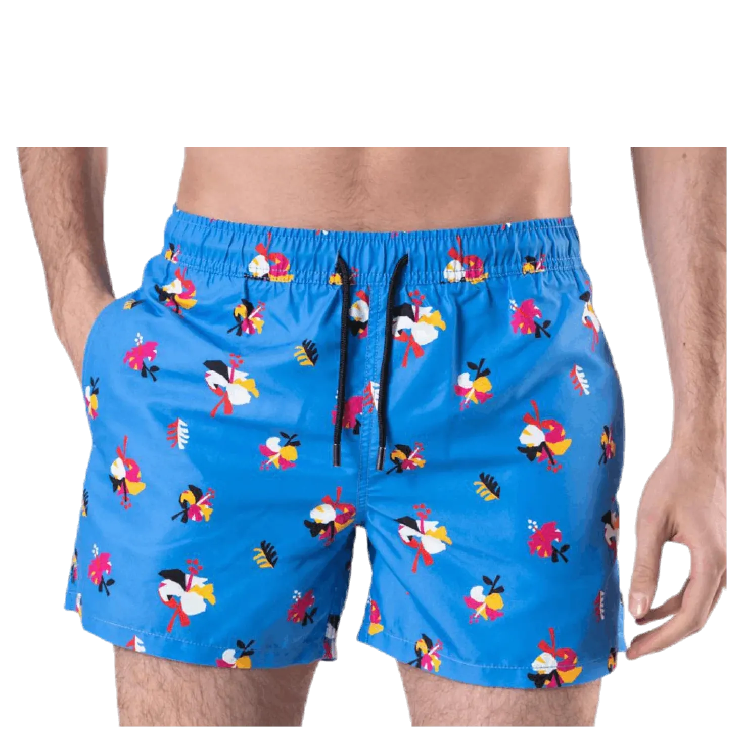 Hibiscus Swim Shorts Blue