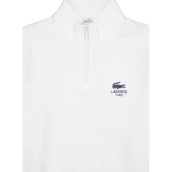 High Neck Zip-up Print Sweatsh White 70v