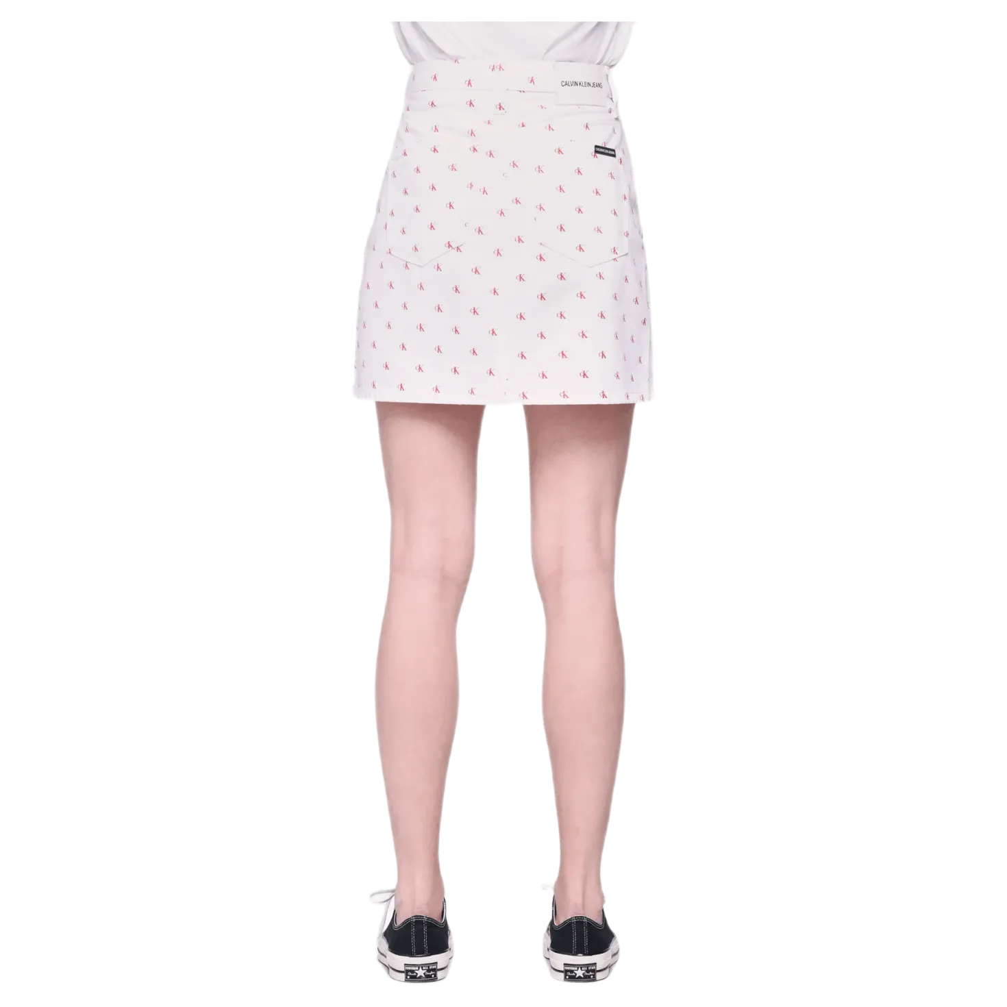 High Rise Mini Skirt White