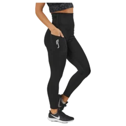 High Waist Tights - Side Pocke Black