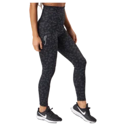 High Waist Tights - Side Pocke Leopard