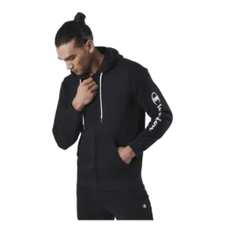 Hooded Full Zip Sweatshirt Black
