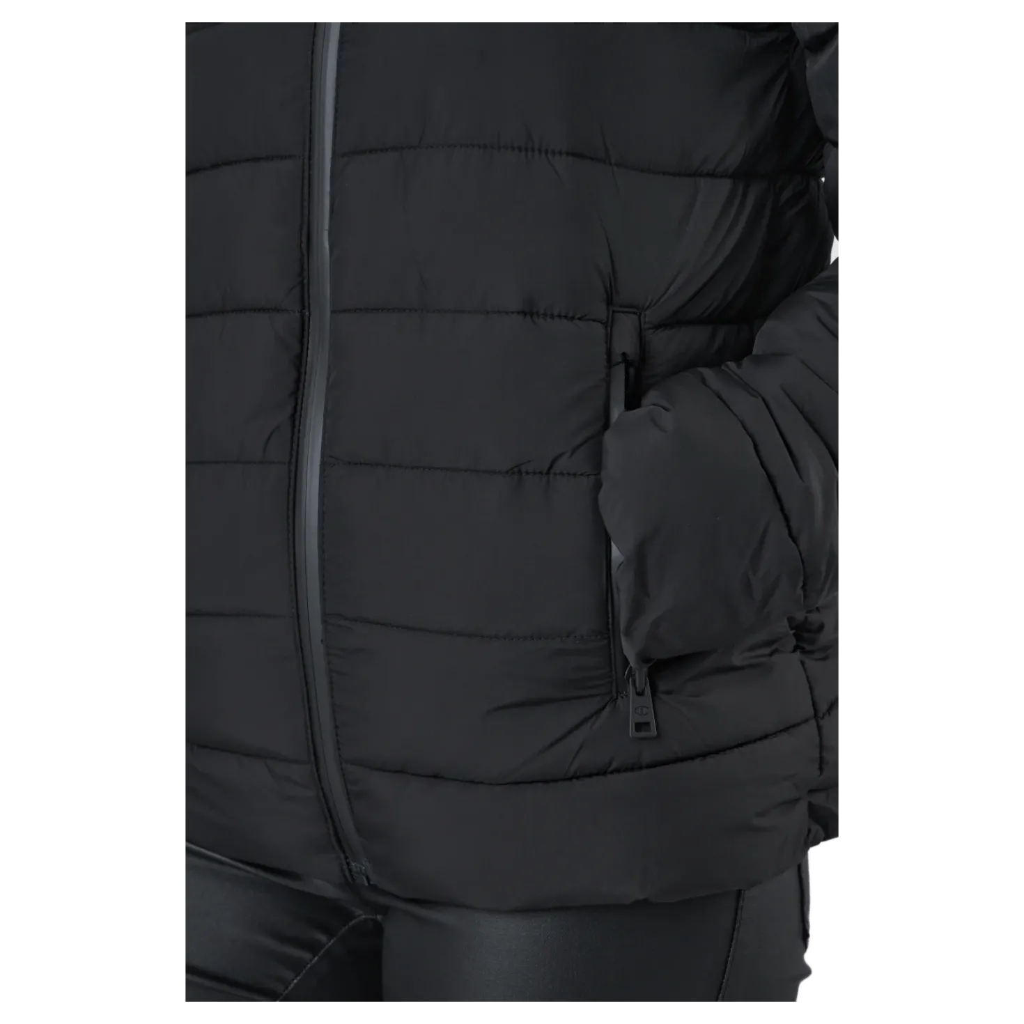 Hooded Polyfilled Jacket Black Beauty